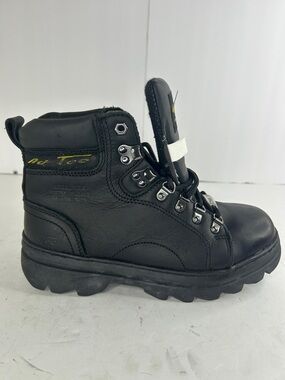Hi-Tec Black Work Boots with Yellow Logo